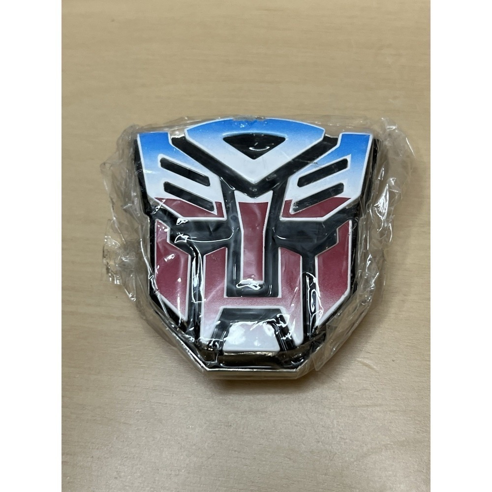 Transformers Autobot Belt Buckle 2009 Hasbro Red Blue Metal New Sealed